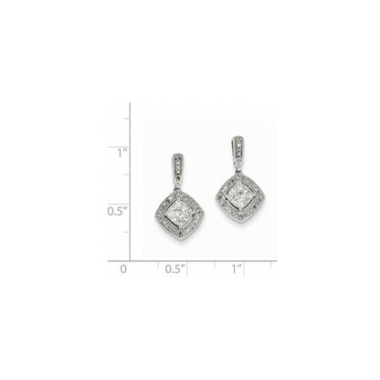 14K Weißgold Ohrstecker mit 0,5 ct. echten Diamanten