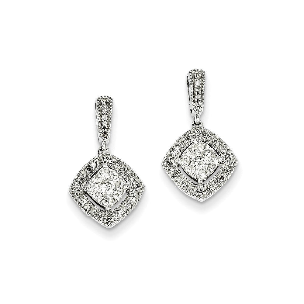 14K Weißgold Ohrstecker mit 0,5 ct. echten Diamanten