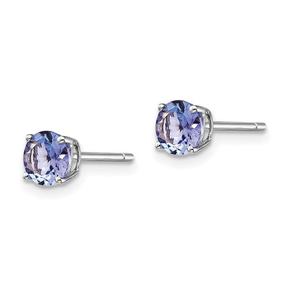 Ohrstecker mit Tansanit, 14K Weißgold
