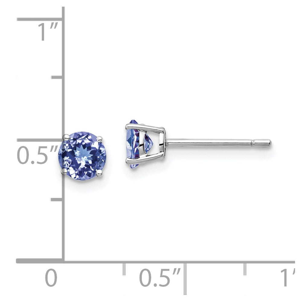 Ohrstecker mit Tansanit, 14K Weißgold