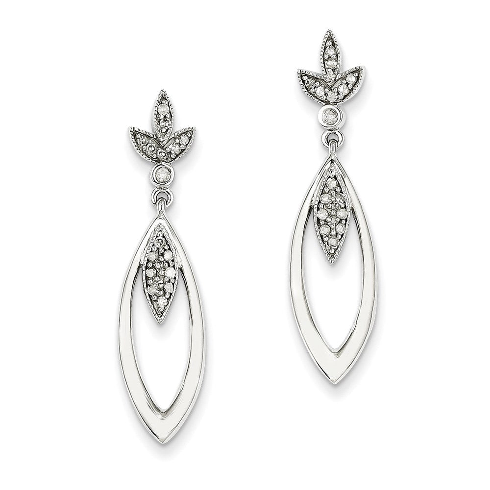 14K Weißgold Diamant-Ohrringe