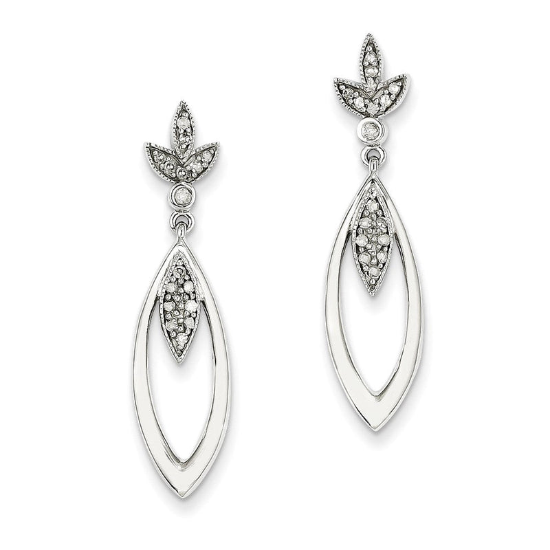 14K Weißgold Diamant-Ohrringe