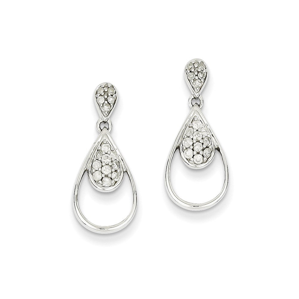14K Weißgold Diamant-Ohrringe