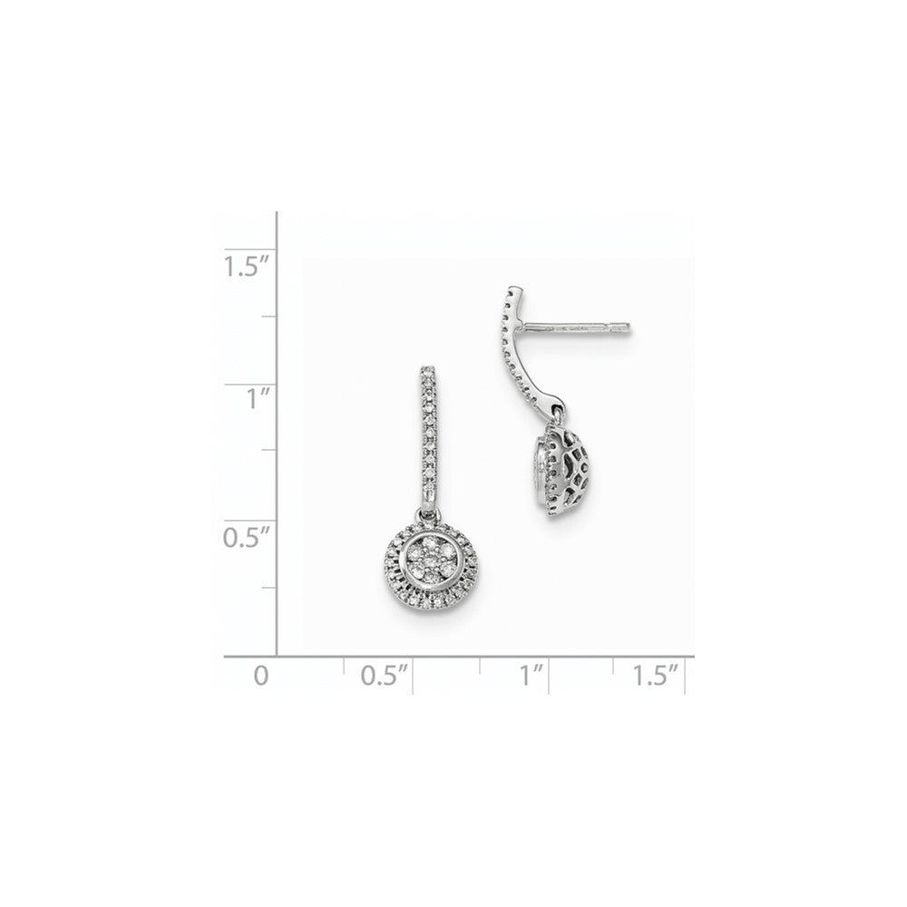 14K Gelbgold Mystere Weißgold Echte Diamant-Ohrhänger mit Steckverschluss