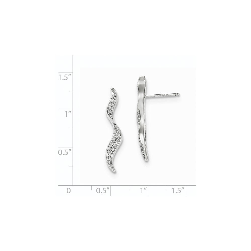 14K Weißgold Diamant-Ohrstecker