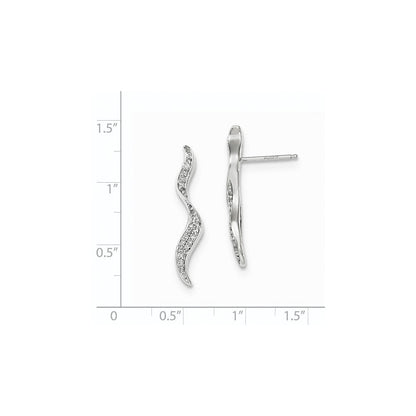 14K Weißgold Diamant-Ohrstecker