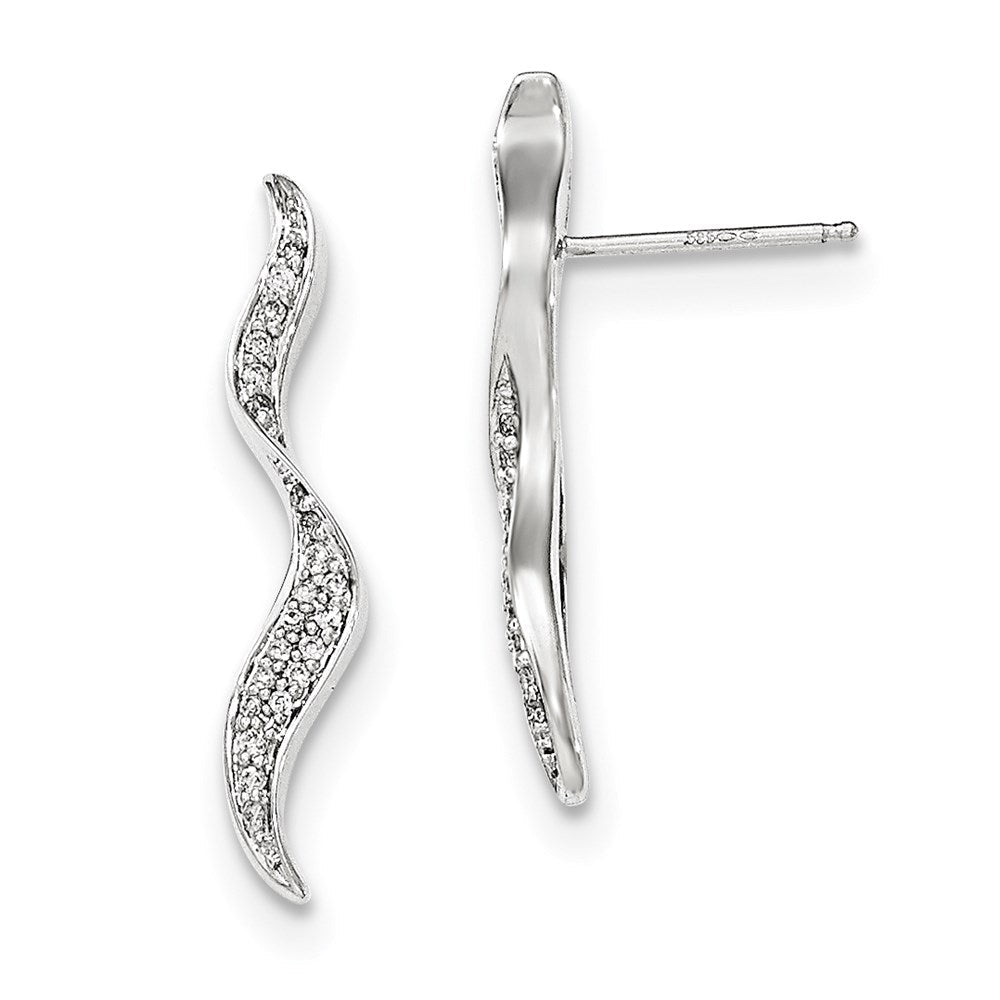 14K Weißgold Diamant-Ohrstecker