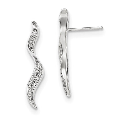 14K Weißgold Diamant-Ohrstecker