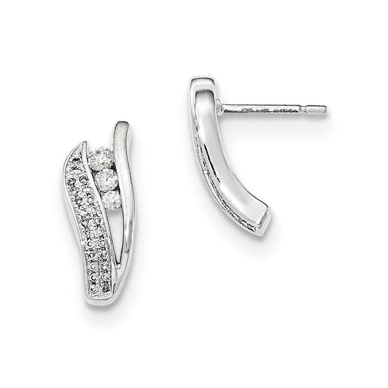 14K Weißgold Diamant-Ohrstecker