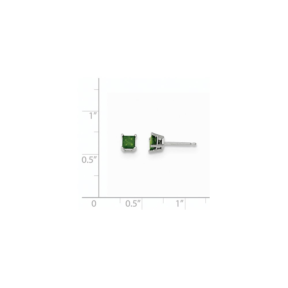 14K Weißgold Ohrstecker mit 0,50 ct. echten grünen Diamanten
