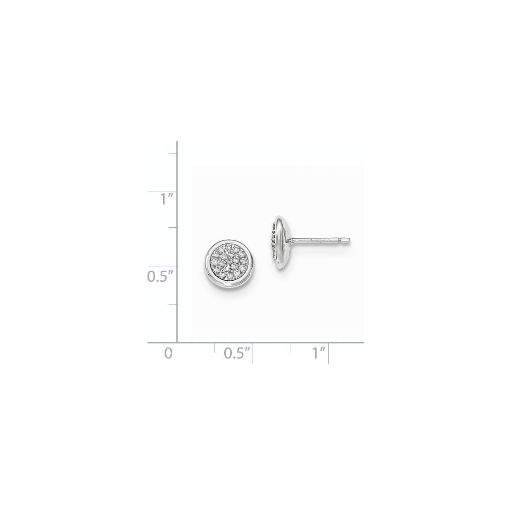 14K Weißgold Ohrstecker mit echten Diamanten