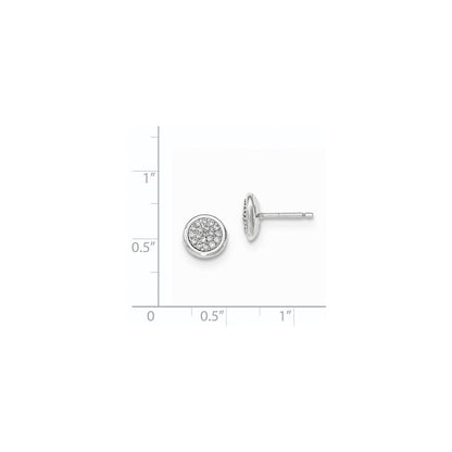 14K Weißgold Ohrstecker mit echten Diamanten