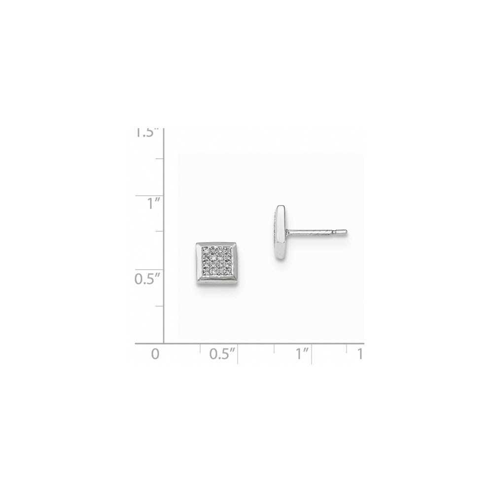 14K Weißgold Ohrstecker mit echten Diamanten