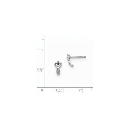14K Weißgold Diamant-Ohrstecker