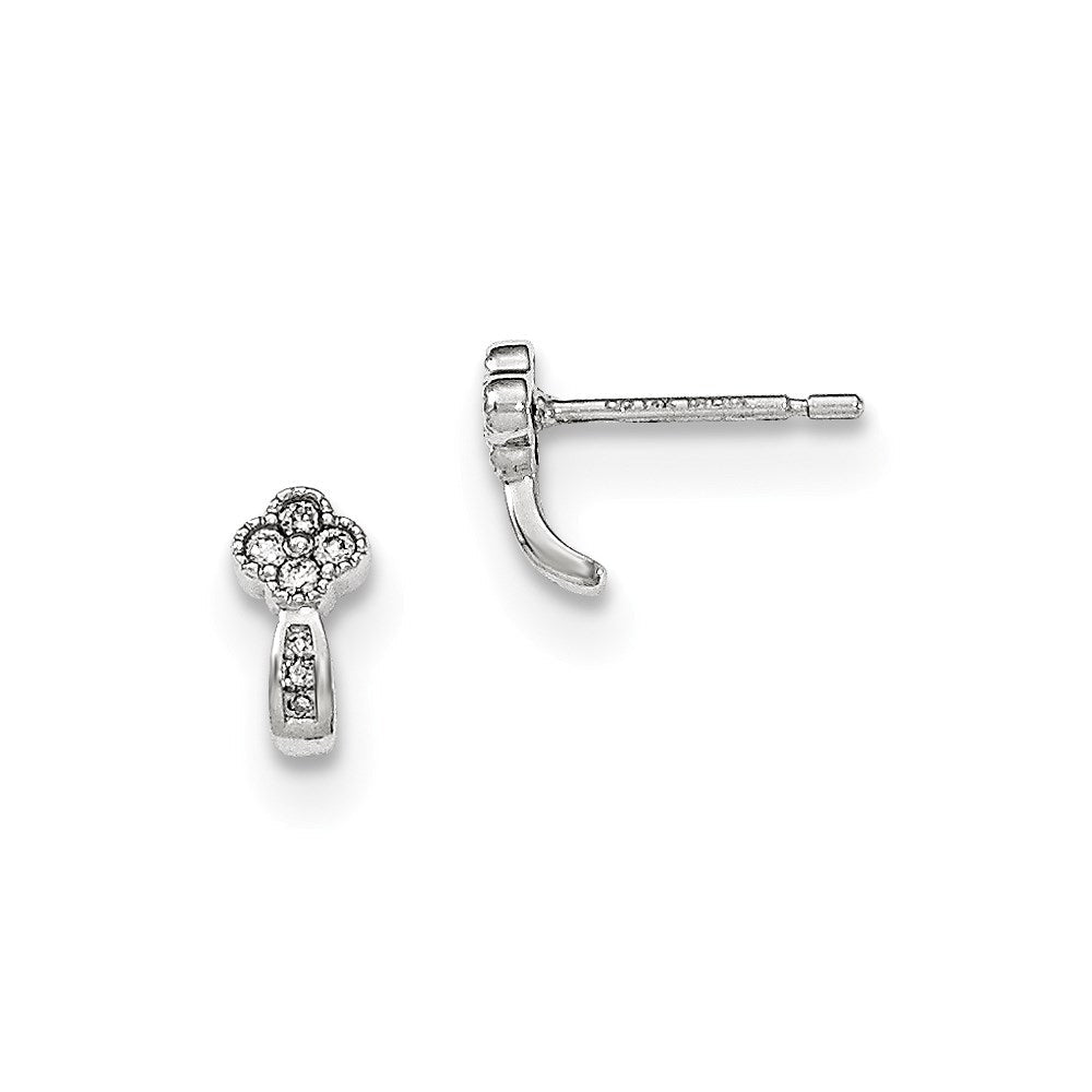 14K Weißgold Diamant-Ohrstecker