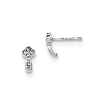 14K Weißgold Diamant-Ohrstecker