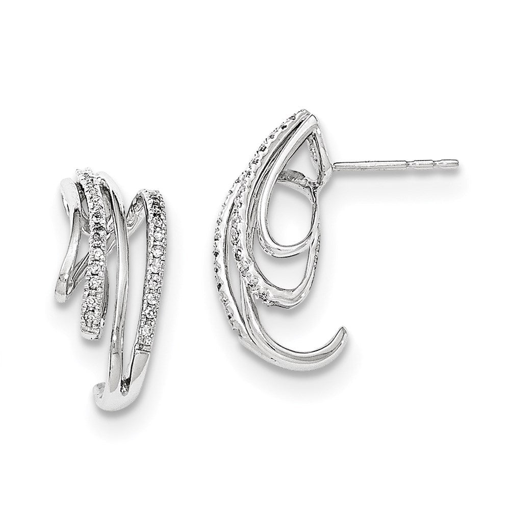 14K Weißgold Diamant-Ohrstecker