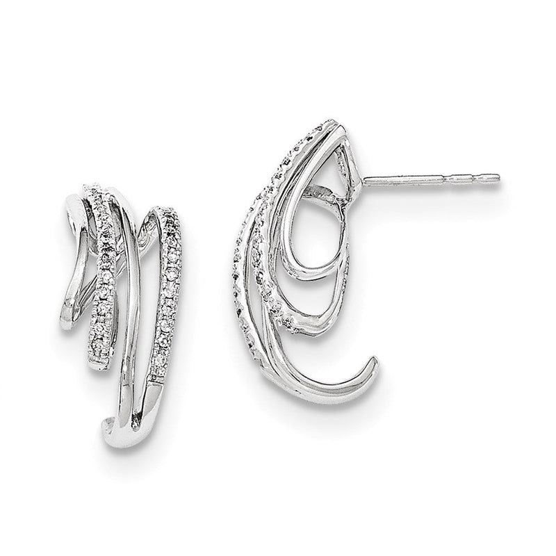14K Weißgold Diamant-Ohrstecker