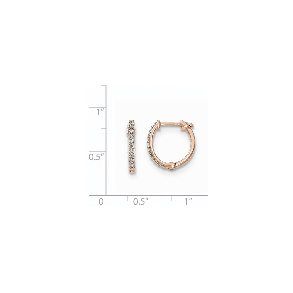 14K Roségold Diamant-Klappcreolen