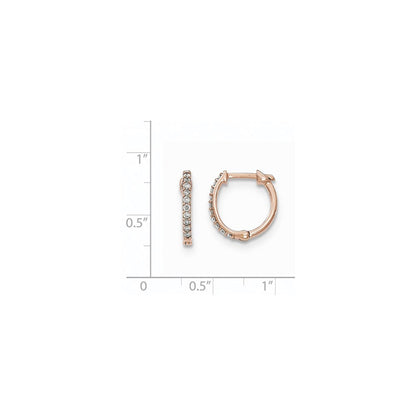 14K Roségold Diamant-Klappcreolen