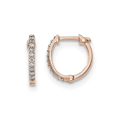 14K Roségold Diamant-Klappcreolen