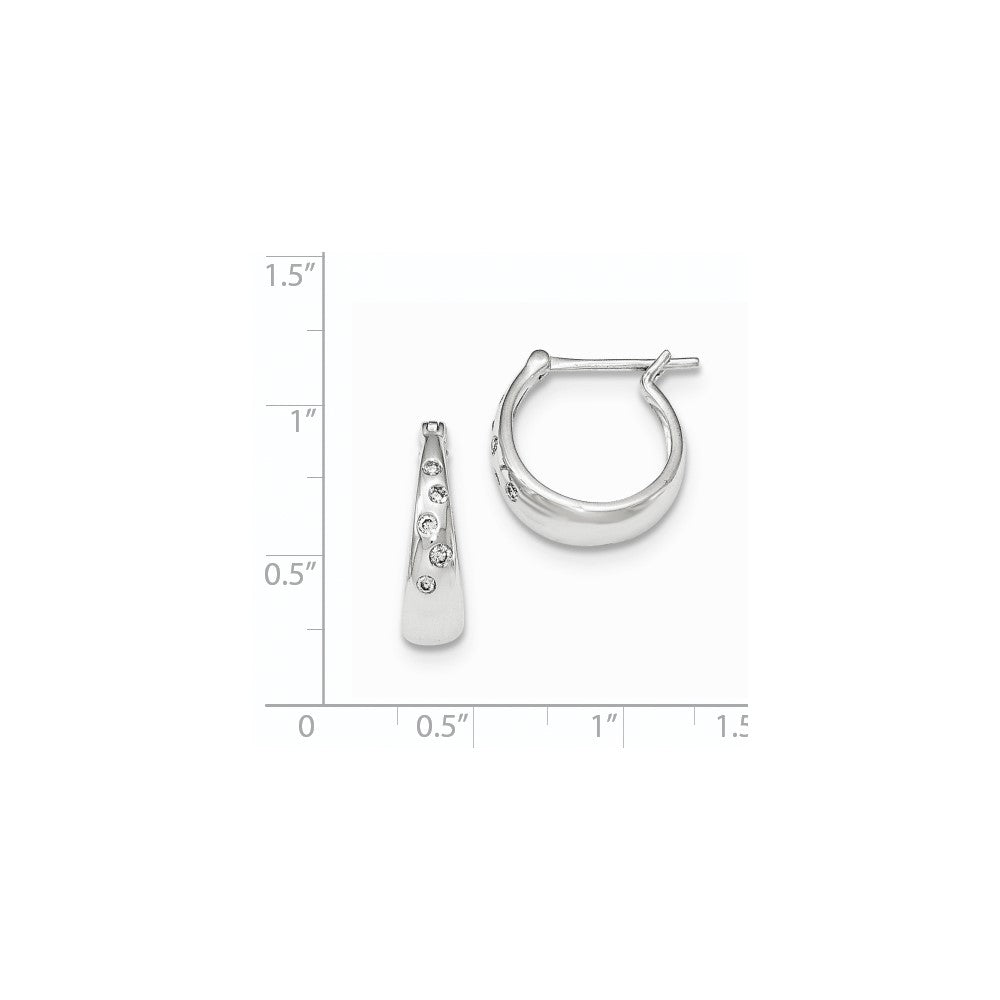 14K Weißgold Ohrringe mit echten Diamanten