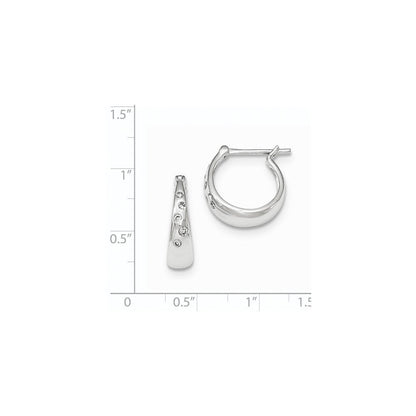 14K Weißgold Ohrringe mit echten Diamanten