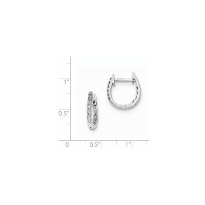 14K Weißgold Diamant-Creolen "Inside/Out" mit Scharnier, echte Diamanten