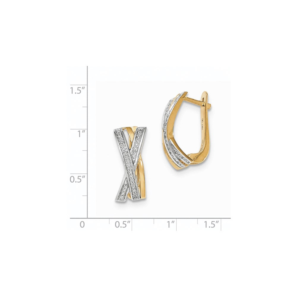 14K Gelbgold Diamant-Ohrringe