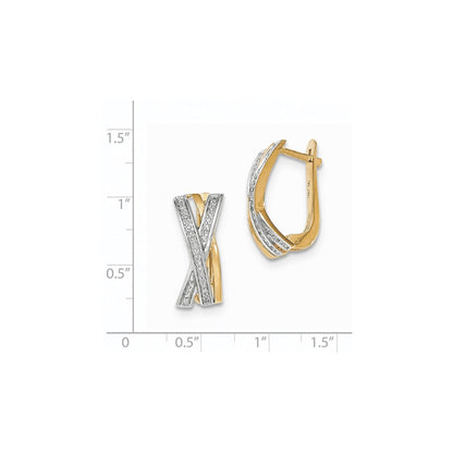 14K Gelbgold Diamant-Ohrringe
