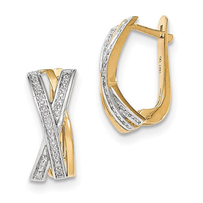 14K Gelbgold Diamant-Ohrringe