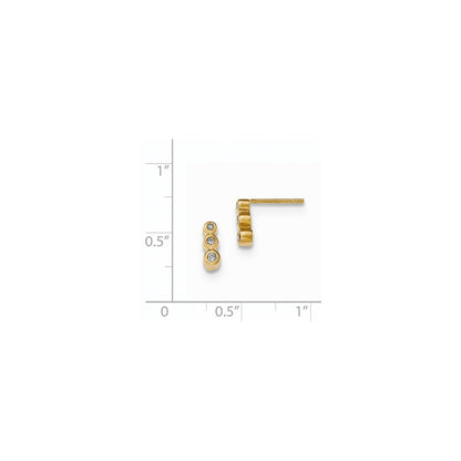 14K Gelbgold Diamant-Ohrringe