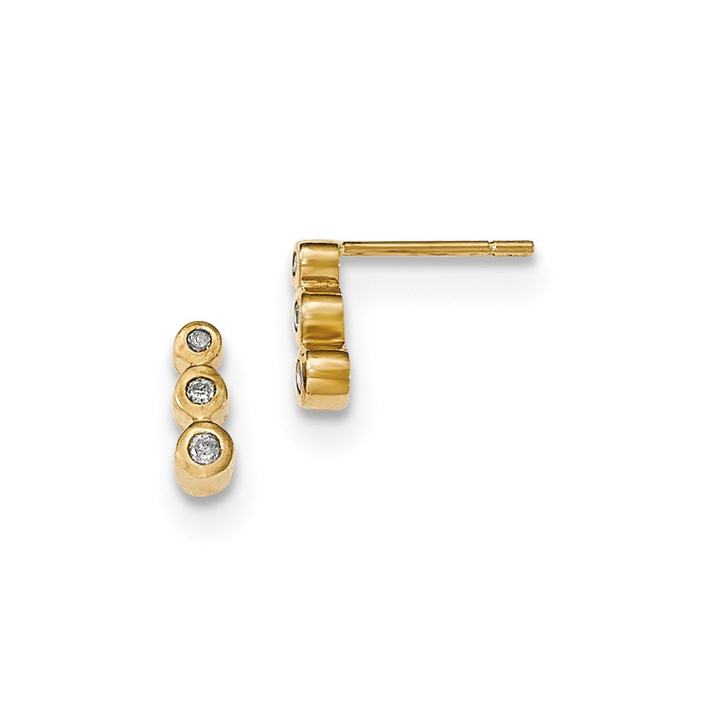 14K Gelbgold Diamant-Ohrringe