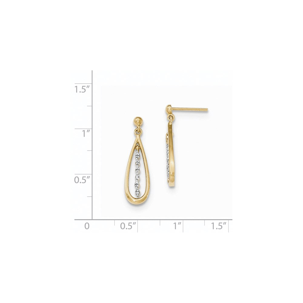 14K Gelbgold Ohrringe mit echten Diamanten