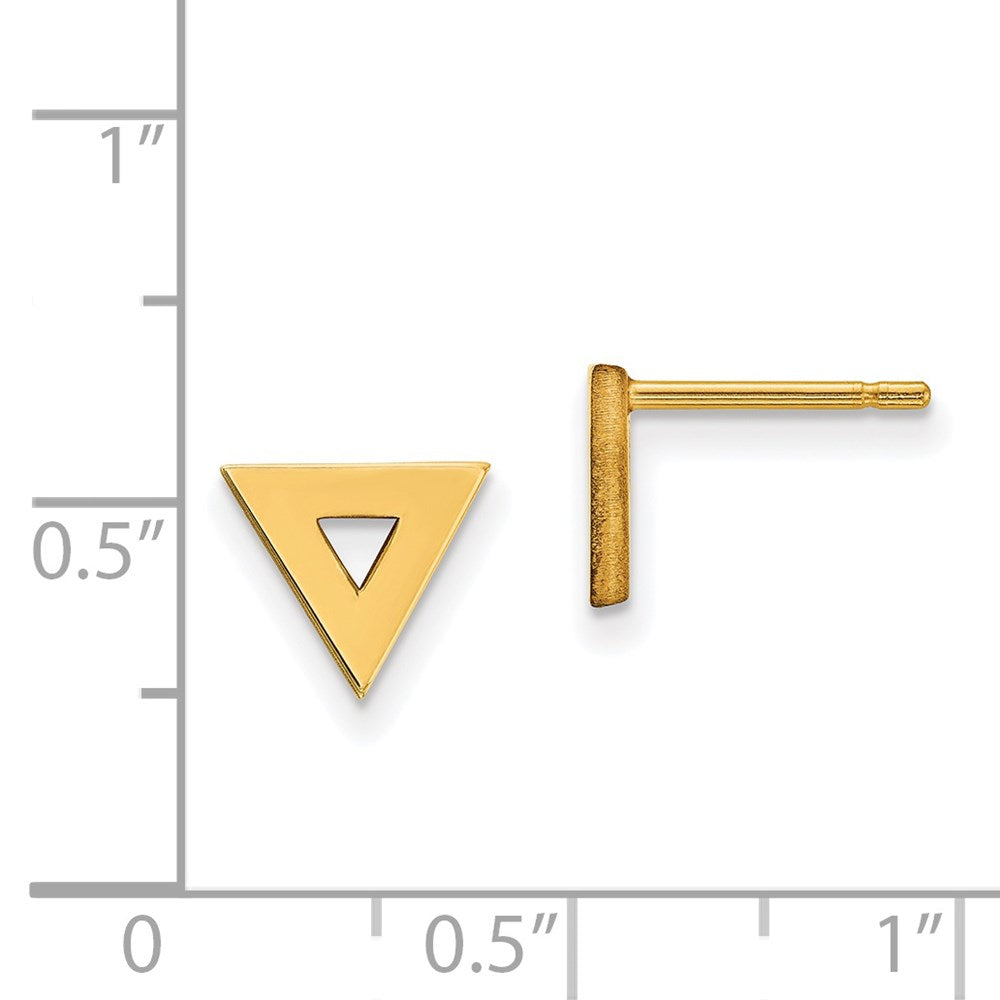 14K Gelbgold Ohrstecker mit offenem Dreieck