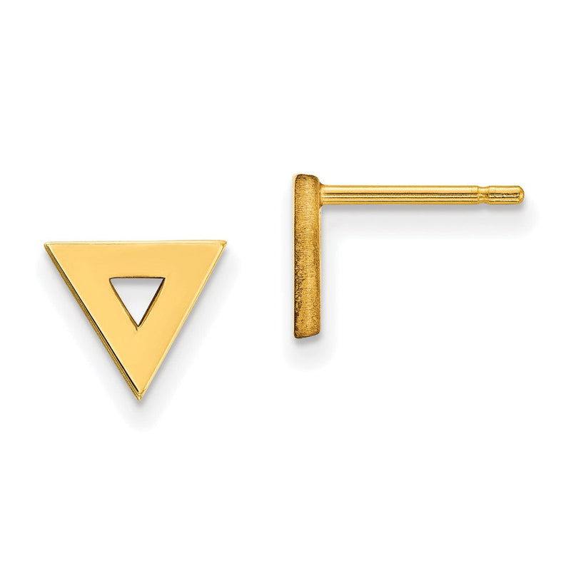 14K Gelbgold Ohrstecker mit offenem Dreieck