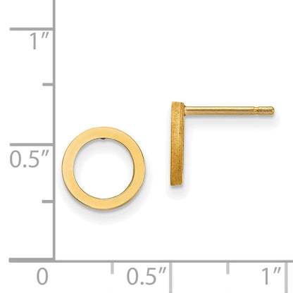 14K Gold Ohrringe mit offenem Kreis, Gelbgold