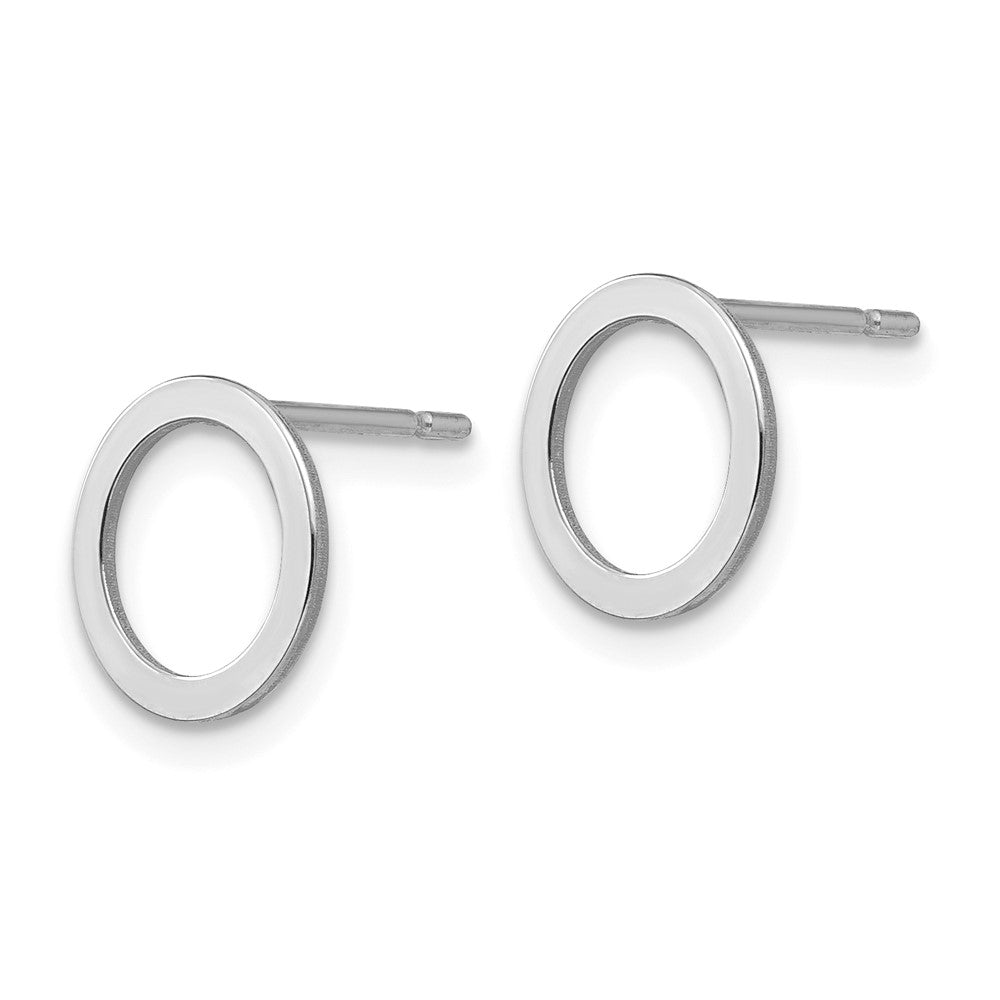 14K Weißgold Kreis-Ohrringe (offen)