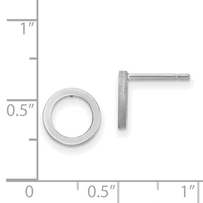 14K Weißgold Kreis-Ohrringe (offen)