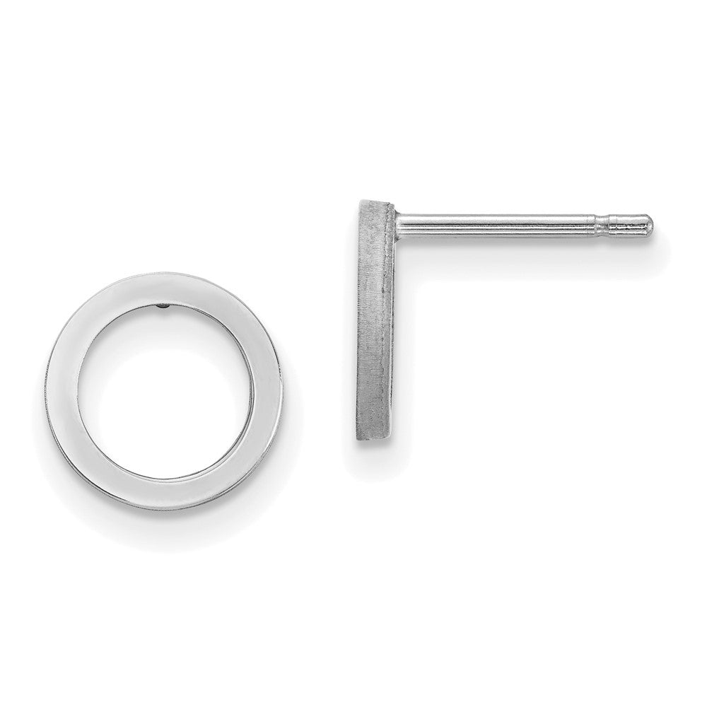14K Weißgold Kreis-Ohrringe (offen)