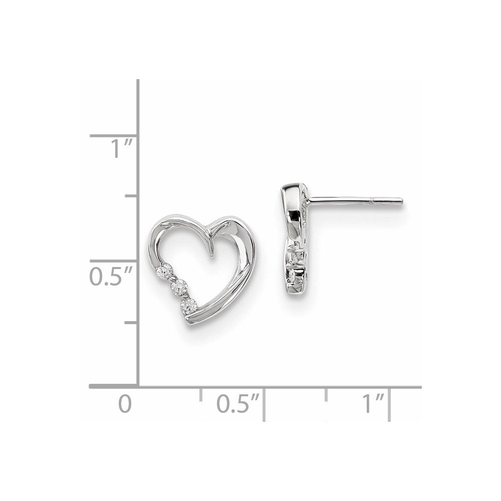 14K Weißgold Ohrringe mit echten Diamanten