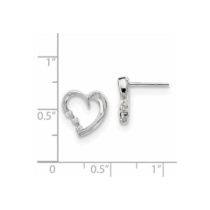 14K Weißgold Ohrringe mit echten Diamanten