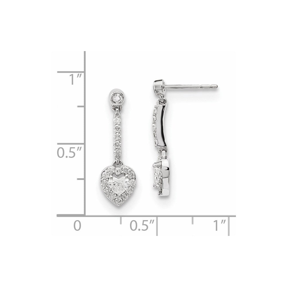 14K Weißgold Ohrringe mit echten Diamanten
