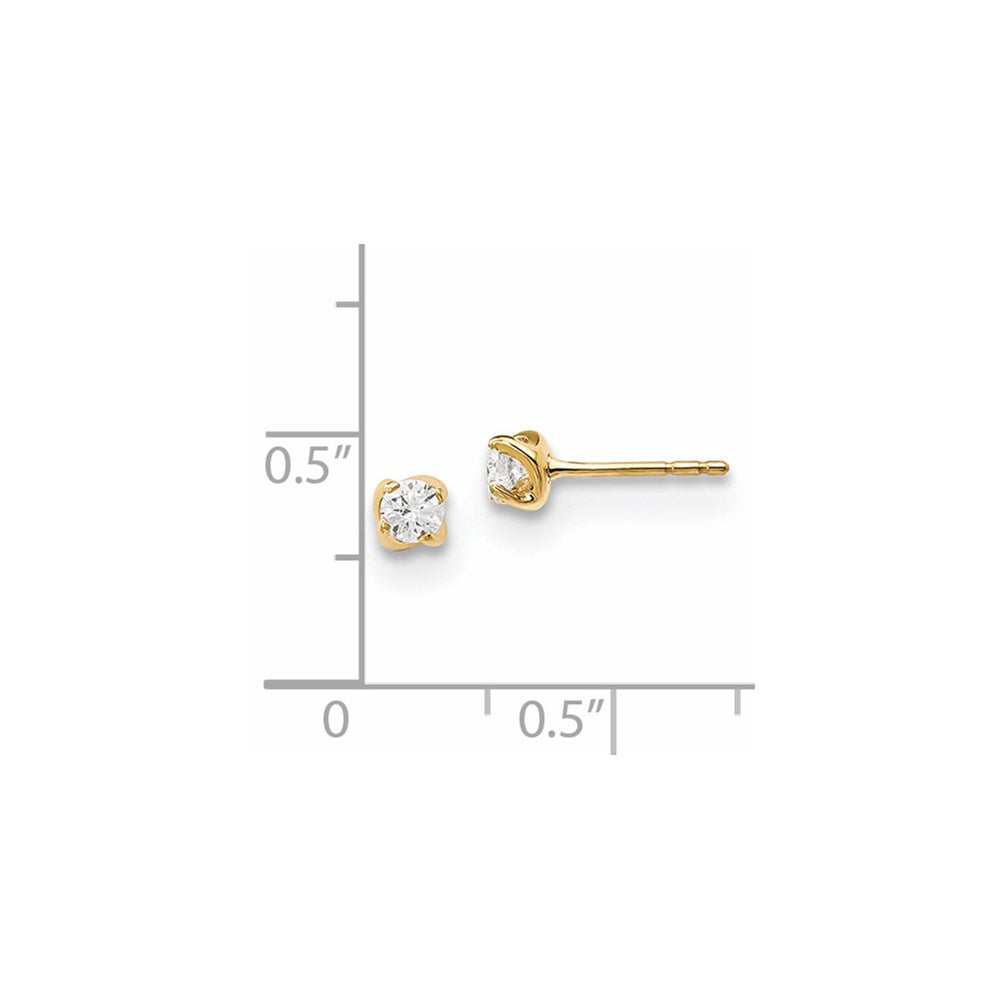 14K Gelbgold Ohrringe mit echten Diamanten