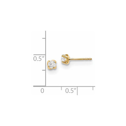 14K Gelbgold Ohrringe mit echten Diamanten