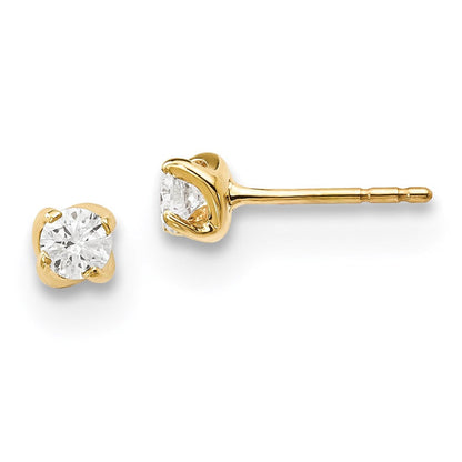 14K Gelbgold Ohrringe mit echten Diamanten