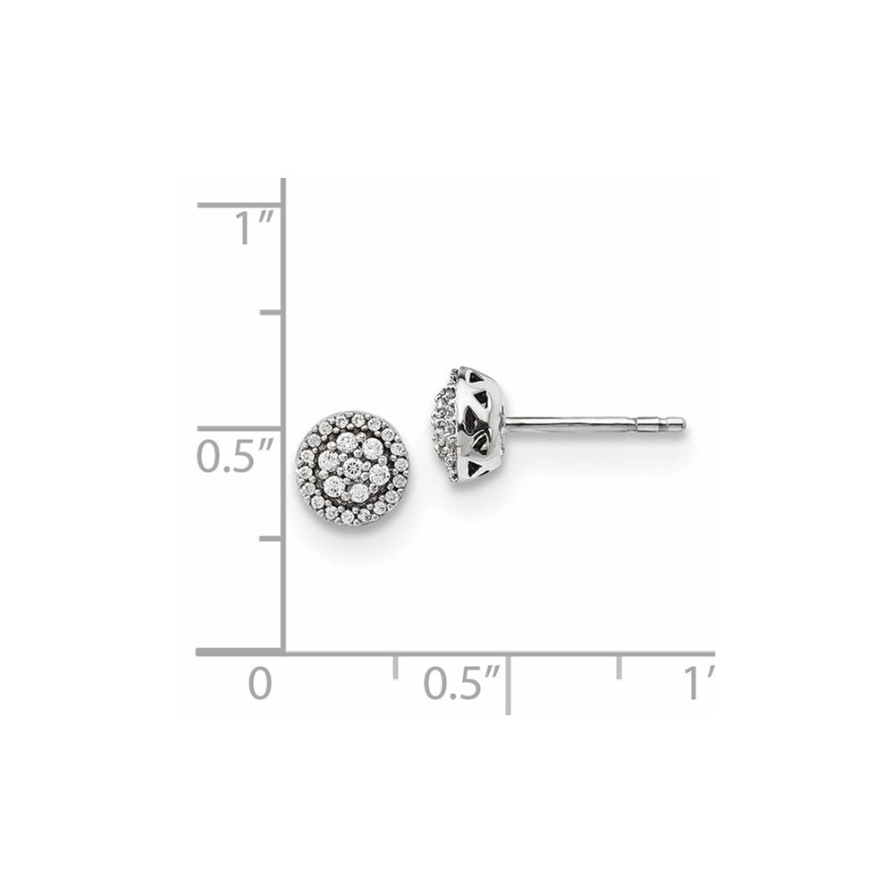 14K Weißgold Ohrringe mit echten Diamanten