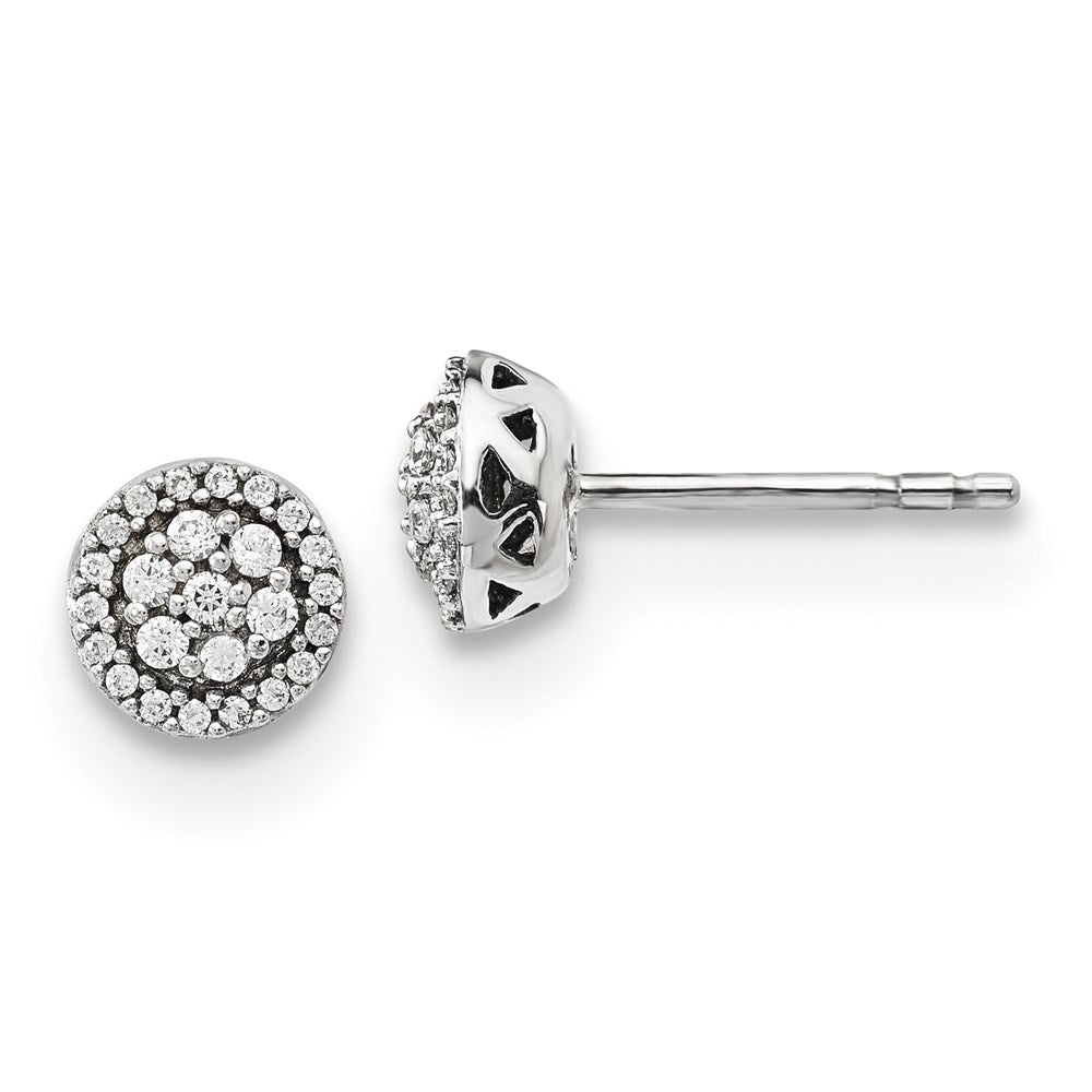 14K Weißgold Ohrringe mit echten Diamanten