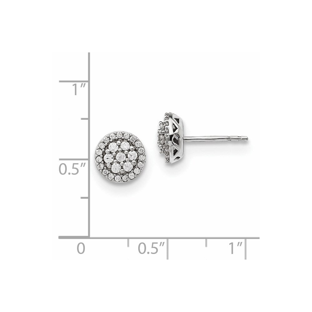 14K Weißgold Ohrringe mit echten Diamanten
