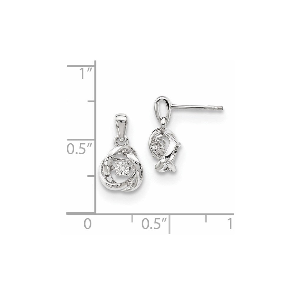 14K Weißgold Ohrringe mit lebhaften echten Diamanten